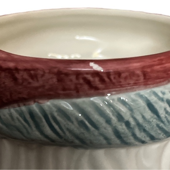 Vtg Fitz & Floyd Christmas Quilt Santa Toby Mug Collectable Santa Omnibus 1990 - Picture 7 of 8